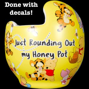 Baby Winnie the Pooh cranial band decals