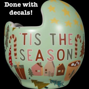Boho Christmas trees cranial band decals