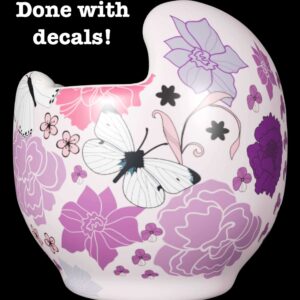 Butterflies and Flowers cranial band decals