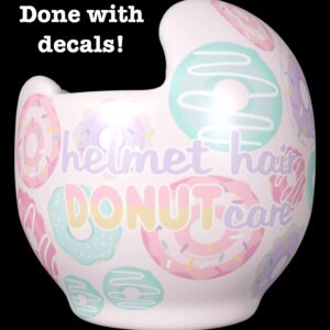 Donut Hair Girl pastel colors cranial band decals
