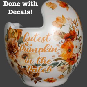 Fall Flowers and Pumpkins cranial band decals