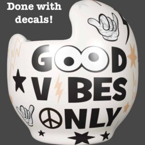 Good Vibes Only 2 cranial band stickers