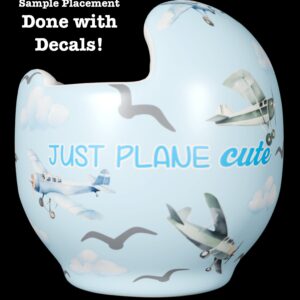 Just Plane Cute cranial band decals