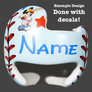 Mickey Baseball cranial band decals