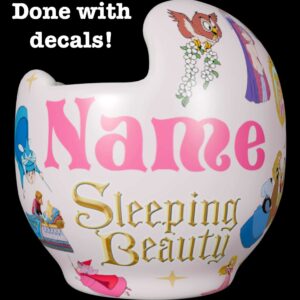Sleeping Beauty cranial band decals
