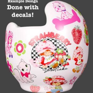 Strawberry Shortcake cranial band decals