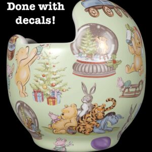 Winnie the Pooh Christmas cranial band decals
