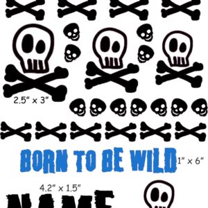 Born To Be Wild 3 cranial band decals