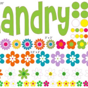 Flowers 1 personalized camp trunk decals