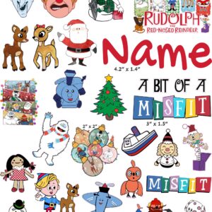 Rudolf Reindeer cranial band decals