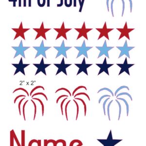 4th of July cranial band decals