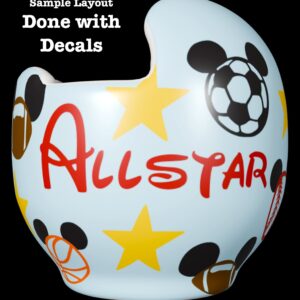 All Star Mickey cranial band decals