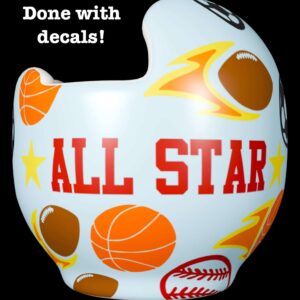 All Star cranial band decals