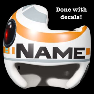 BB8 2 cranial band decals