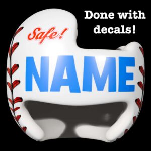 Baseball Stitching 3D cranial band decals