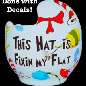 Dr Seuss Cat in the Hat cranial band decals