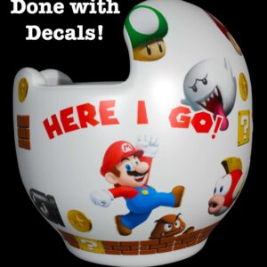 Super Mario cranial band decals
