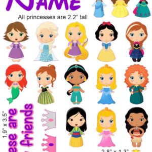 Princesses cranial band decals