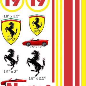 Ferrari cranial band decals
