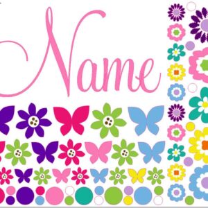 Butterfly 1 personalized camp trunk decals
