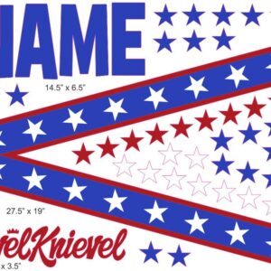 Evel Knievel personalized camp trunk decals