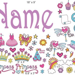 Princess 1 personalized camp trunk decals