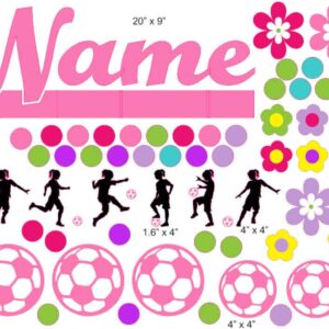 Soccer Girl 2 personalized camp trunk decals