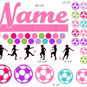 Soccer Girl personalized camp trunk decals