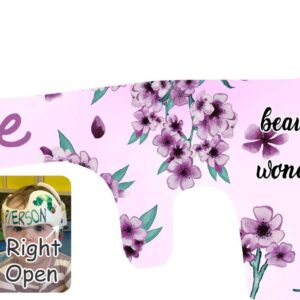 Watercolor Cherry Blossoms Purple Doc Band Wrap